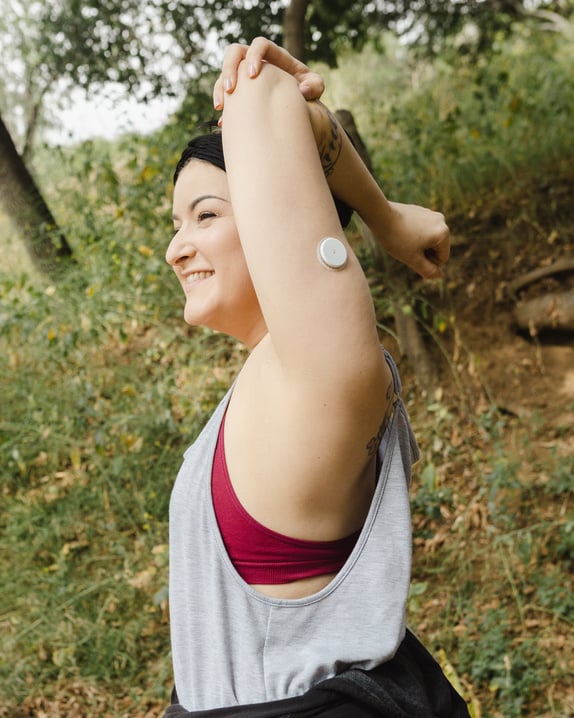 Woman with Diabetes Working Out Outdoors